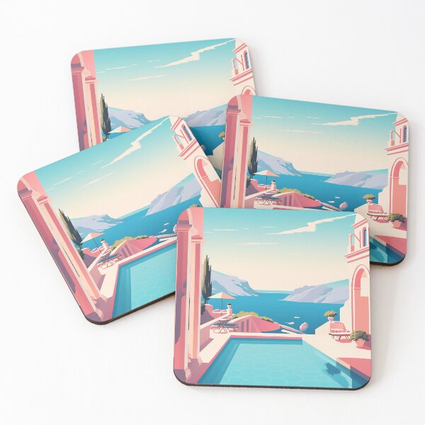 Item preview, Minimalist flat design beautiful landscape designed and sold by WallWhimsyWorks.