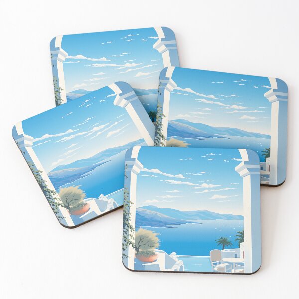 Item preview, Minimalist flat design beautiful landscape designed and sold by WallWhimsyWorks.