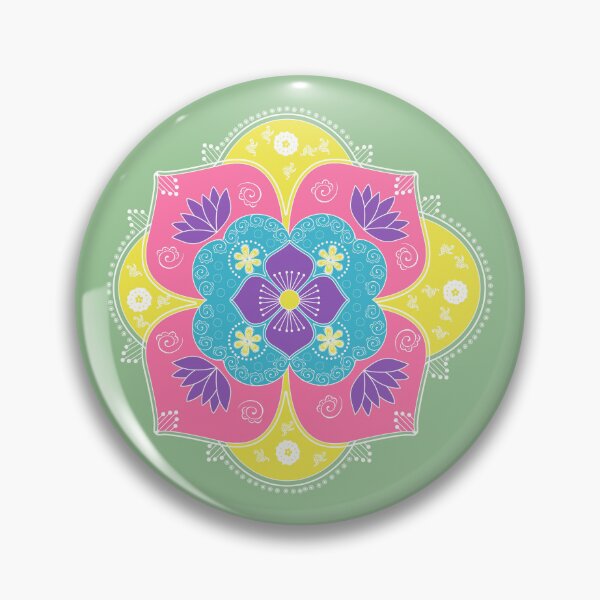 Artikelvorschau, Helles Pastell-Lotus-Rangoli entworfen und verkauft von HolidayBug.