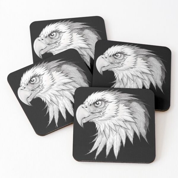 Item preview, Ink and Feathers: Legendary Eagle's Grayscale Portrait designed and sold by VerdantCreature.