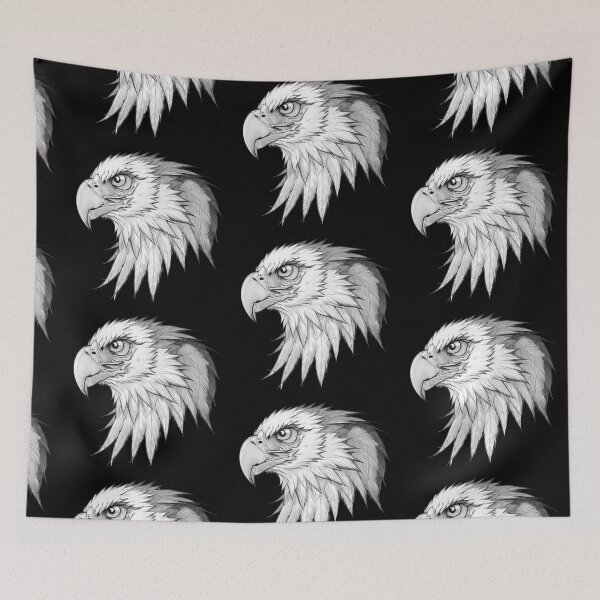 Item preview, Ink and Feathers: Legendary Eagle's Grayscale Portrait designed and sold by VerdantCreature.