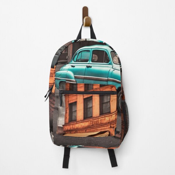 Item preview, Classic Retro Car in Vintage Town Setting - Nostalgic Artwork designed and sold by UmutK.