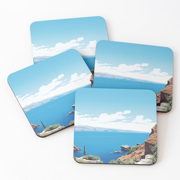 Item preview, Minimalist flat design beautiful landscape designed and sold by WallWhimsyWorks.