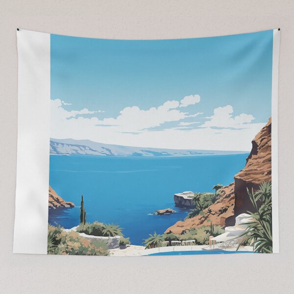 Item preview, Minimalist flat design beautiful landscape designed and sold by WallWhimsyWorks.