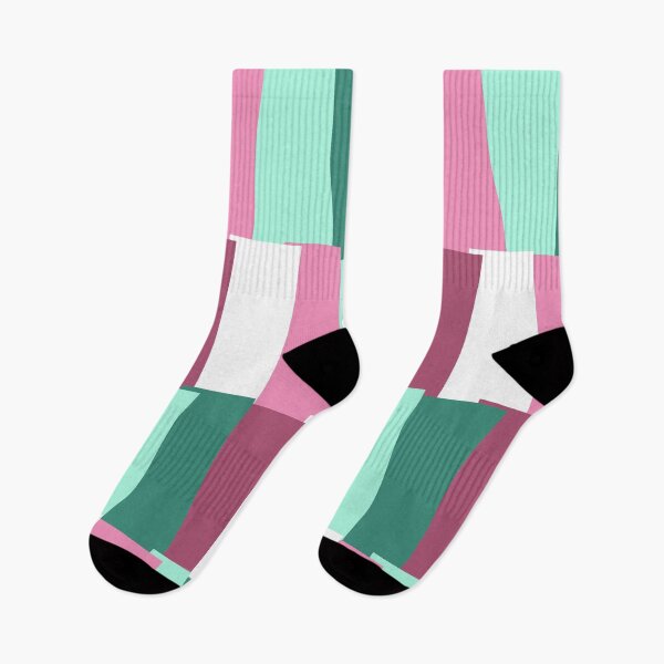 Item preview, Modern Scandinavian Patchwork Quilts in Pink and Green  designed and sold by Deutschic.