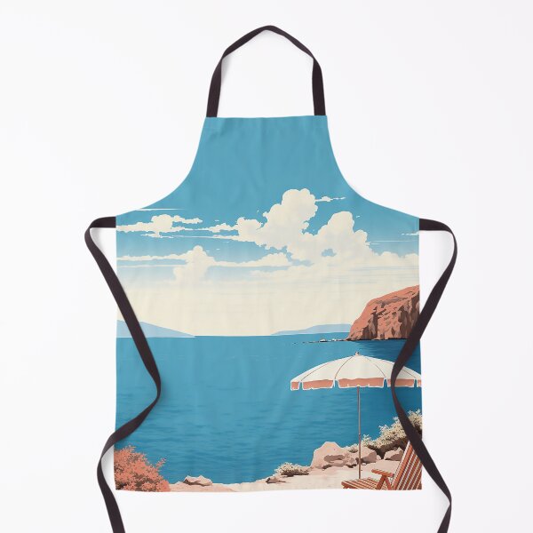 Item preview, Minimalist flat design beautiful sea view designed and sold by WallWhimsyWorks.