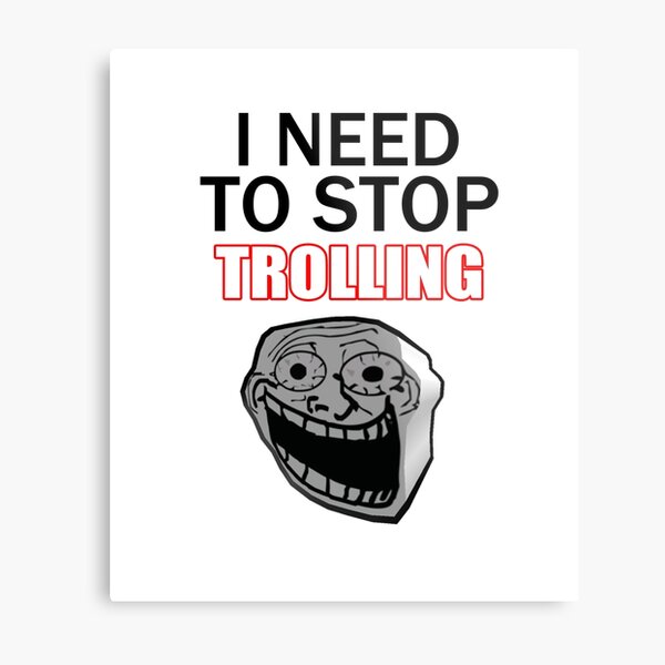 Depressed Sad Troll face MEME | Metal Print