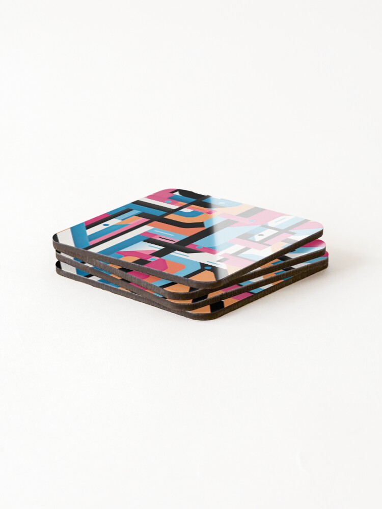 Thumbnail 4 of 5, Coasters (Set of 4), Color Code 3 designed and sold by FreeStoneStudio.