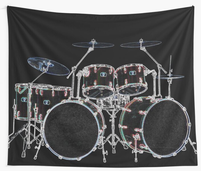 "DRUM ROLL" Wall Tapestry by BOLLA67 Redbubble
