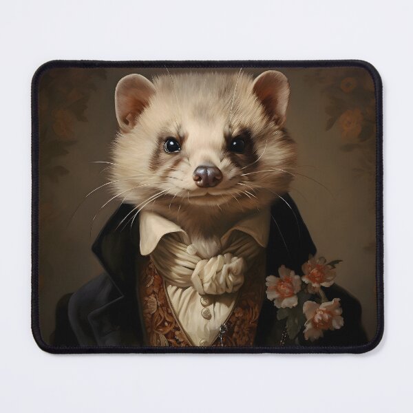 Item preview, Dapper Ferret Portrait Art designed and sold by ConfettiSkyArt.