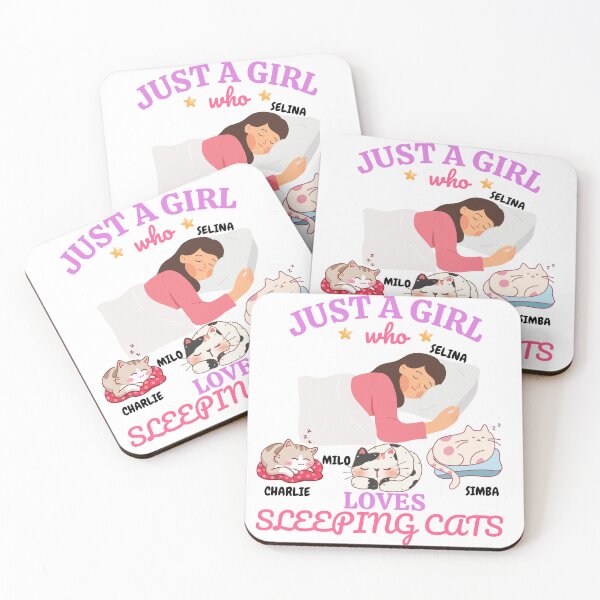 Item preview, JUST A GIRL WHO LOVES sleeping cat funny Gift  designed and sold by FunyGifts.