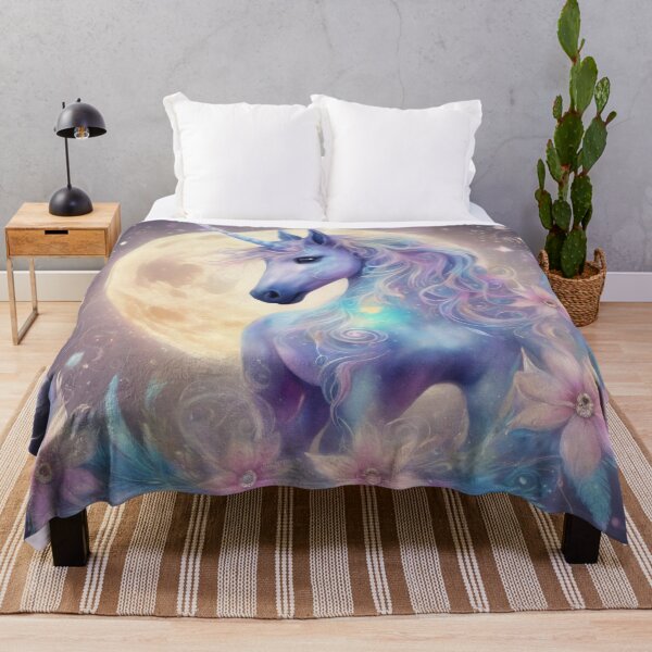 Item preview, Unicorn, Horse, Full Moon, Fantasy-Mythical Creature Art designed and sold by BirdsnStuff.