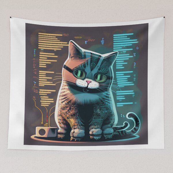 Item preview, Programmer cat designed and sold by Otisbet.