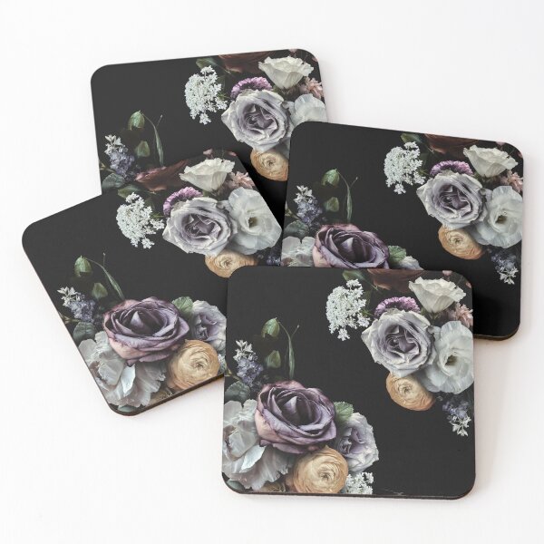 Item preview, blue tones moody floral designed and sold by thevintagenib.