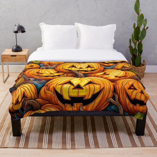 Aperçu de l'œuvre Mur de citrouilles d'Halloween Jack-o-Lantern créée et vendue par 2Shooze.