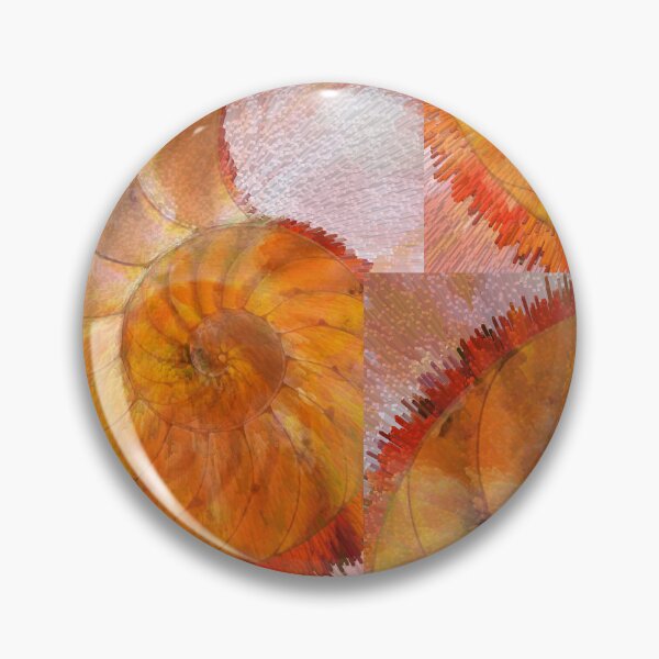 Item preview, Modern Orange Nautilus Shell Seashell Art designed and sold by Sharon Cummings Art.