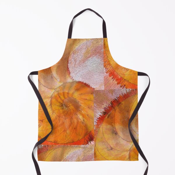 Item preview, Modern Orange Nautilus Shell Seashell Art designed and sold by Sharon Cummings Art.