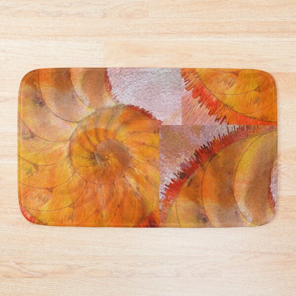 Item preview, Modern Orange Nautilus Shell Seashell Art designed and sold by Sharon Cummings Art.