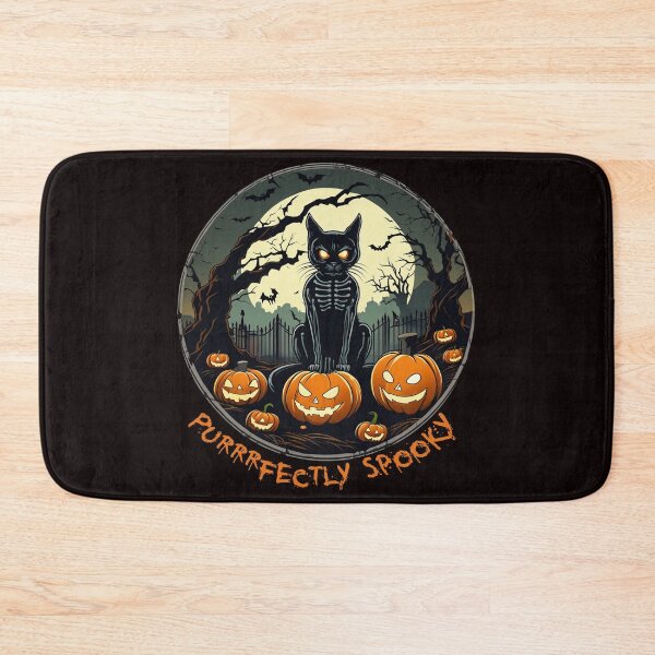 Item preview, Purrrfectly Spooky: Halloween Graveyard Cat designed and sold by Kaurisdigital.