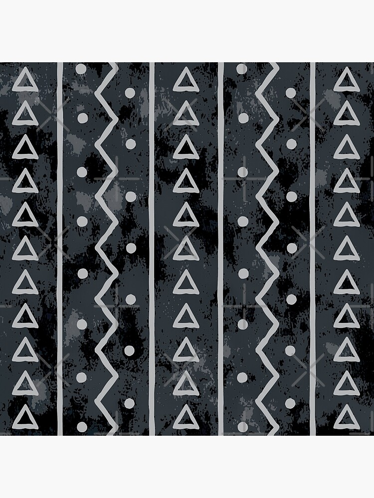 Thumbnail 4 of 4, Pillow, Arrow Mud Cloth Pattern Black and Gray designed and sold by tonymagnerart.