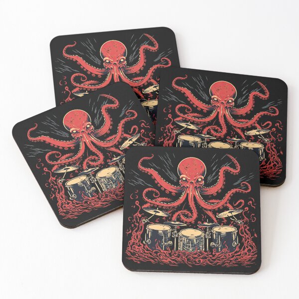 Item preview, Flaming Octopus Drum Groove Collection: Where Art Meets Style designed and sold by ThePurpleMelon.