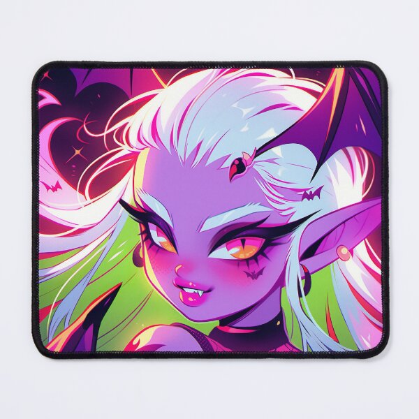 Item preview, Cute Purple Bat Wing Succubus Anime Girl designed and sold by bubblegoth.