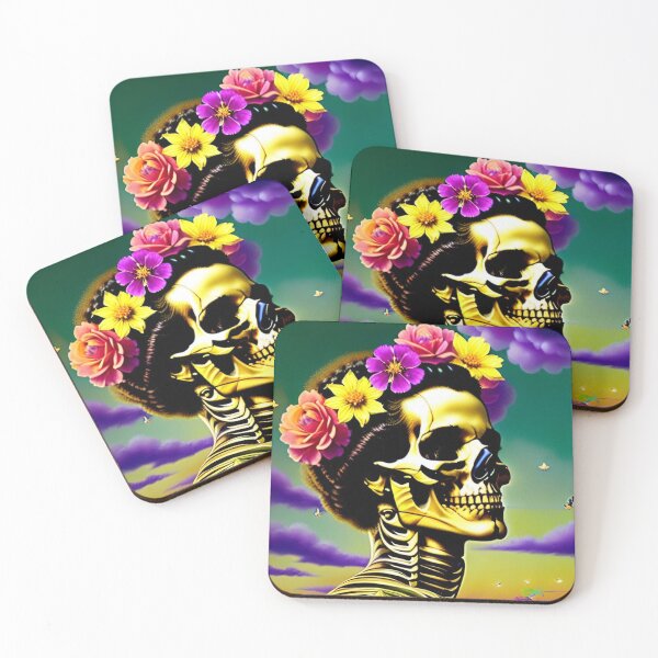 Item preview, Trippy Dreams - Floral Bloom Psychedelic Skeleton Art 17 designed and sold by Benito Del Ray.