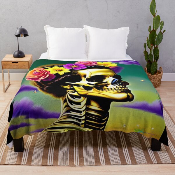 Item preview, Trippy Dreams - Floral Bloom Psychedelic Skeleton Art 17 designed and sold by Benito Del Ray.