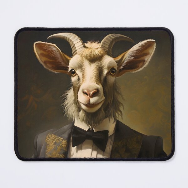Item preview, Dapper Goat Portrait Art designed and sold by ConfettiSkyArt.