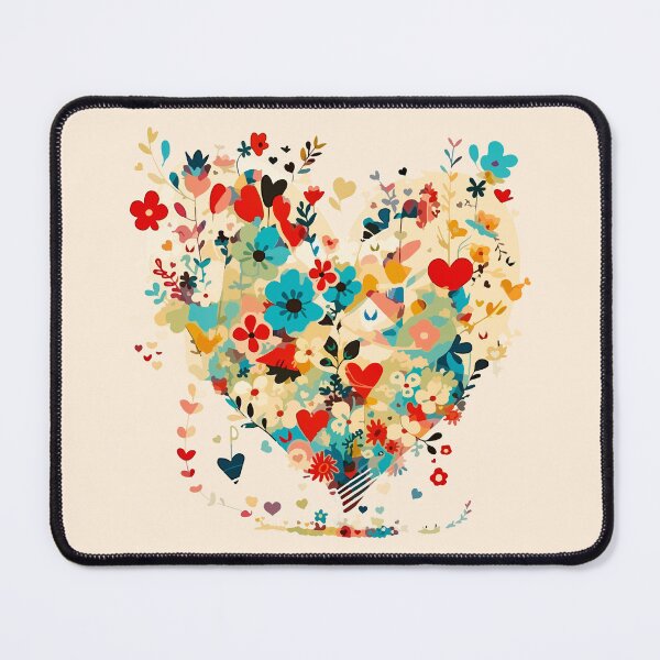 Item preview, Floral Heart: A Beautiful Design Made of Hearts and Flowers designed and sold by Nange and Gabe.