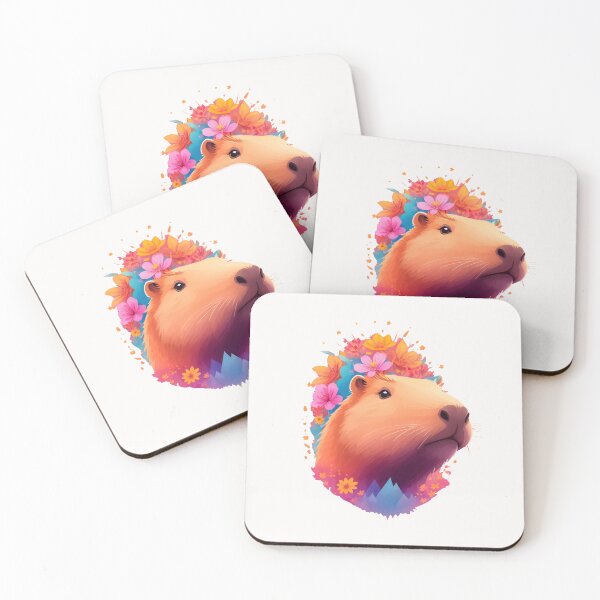 Item preview, Capybara Serenity amidst Floral Whimsy designed and sold by Bulbuc.