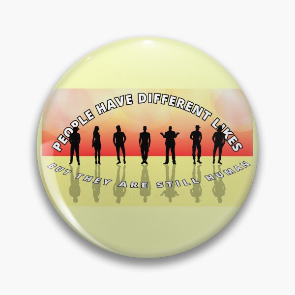 Item preview, People have different likes, but they are still human - seven black silhouettes of people on the red and smoked background designed and sold by SplashTastic.
