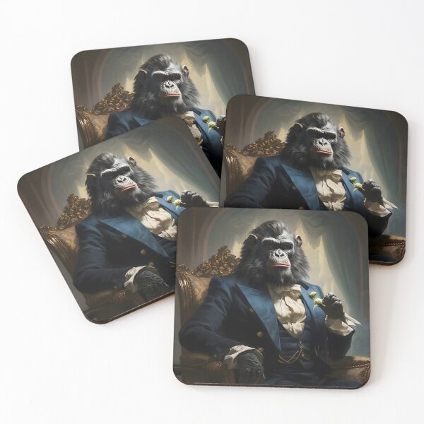 Item preview, Dapper Gorilla Portrait Art designed and sold by ConfettiSkyArt.