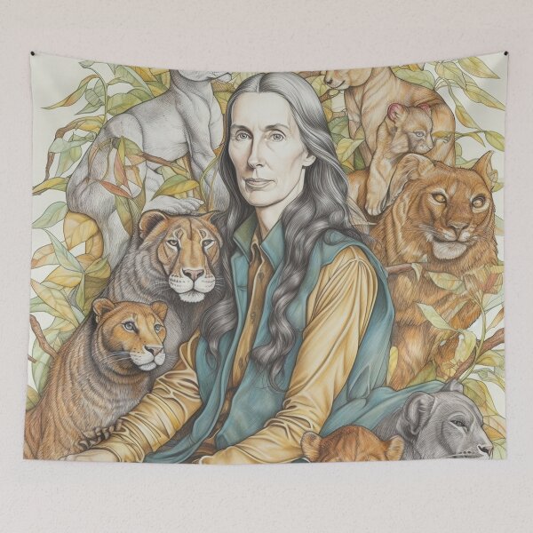 Item preview, Jane Goodall scientist designed and sold by ComicsFactory.