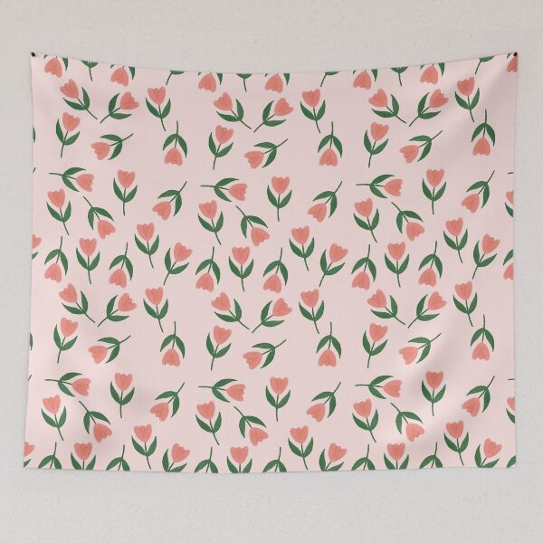 Item preview, Pink Tulip Pattern designed and sold by designs delight.