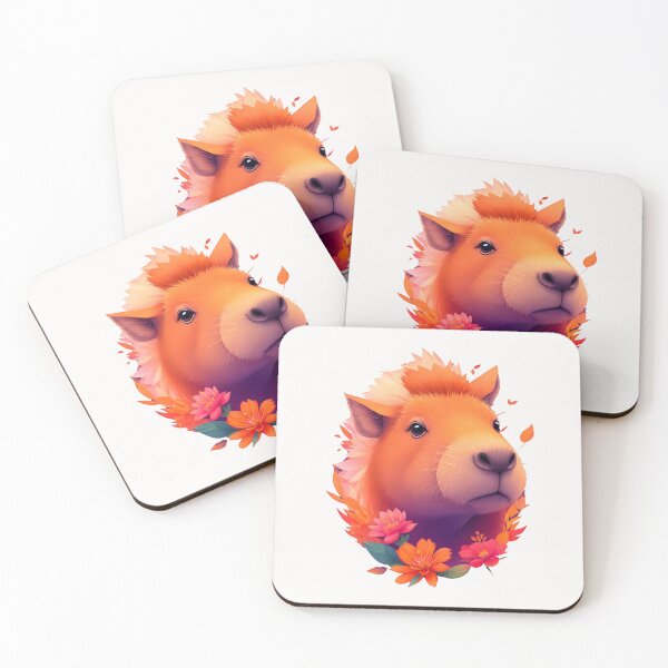 Item preview, Capybara Bliss amidst Blossoms designed and sold by Bulbuc.