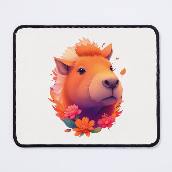 Item preview, Capybara Bliss amidst Blossoms designed and sold by Bulbuc.