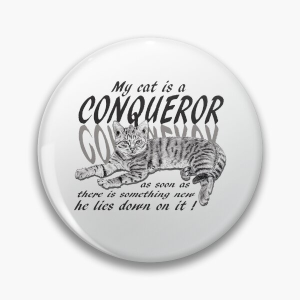 Item preview, Conquering cat - graphite version, text in english designed and sold by SylvieG18.