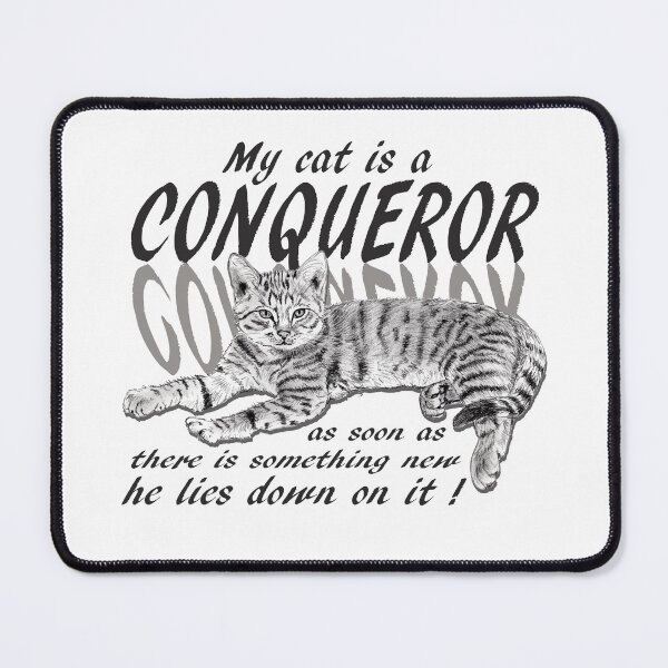 Item preview, Conquering cat - graphite version, text in english designed and sold by SylvieG18.