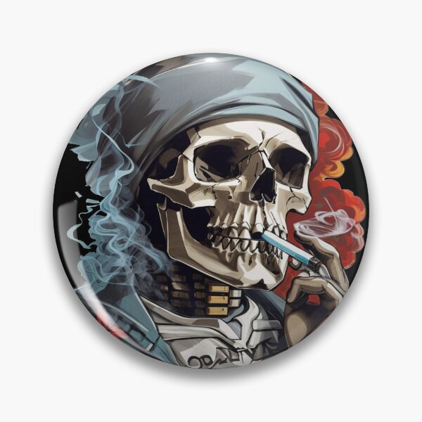 Item preview, Skull Smoking Joint designed and sold by TrendyPalette.