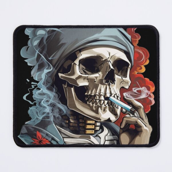 Item preview, Skull Smoking Joint designed and sold by TrendyPalette.