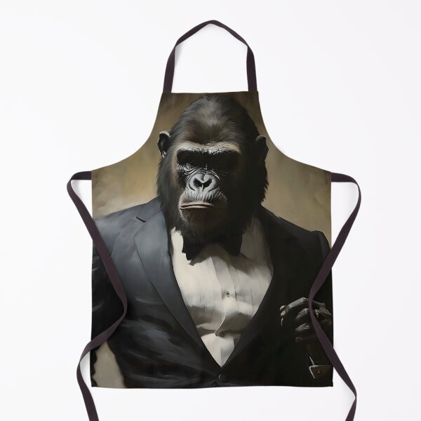 Item preview, Dapper Gorilla Portrait Art designed and sold by ConfettiSkyArt.