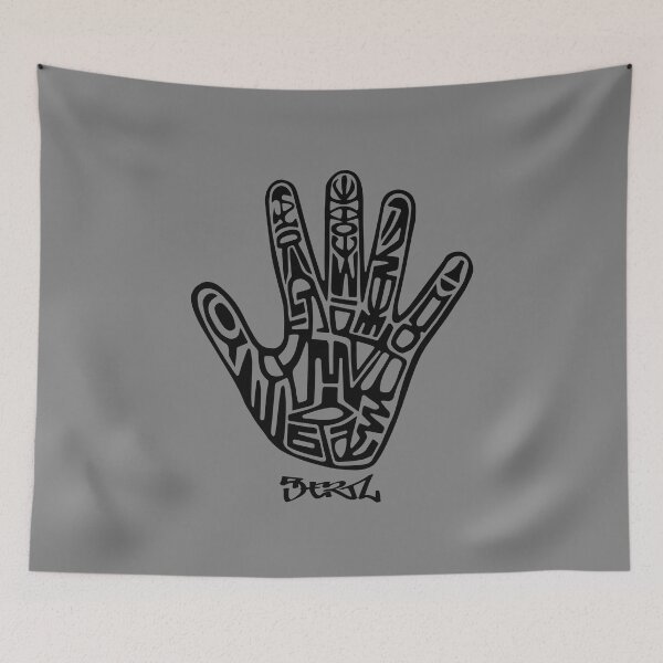 Artikelvorschau, 5 HERTZ. HAND. ABSTRAKT. Stammes. SCHWARZ. entworfen und verkauft von 5hertz.