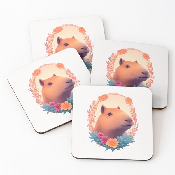 Item preview, Tranquil Capybara Amidst a Floral Symphony designed and sold by Bulbuc.