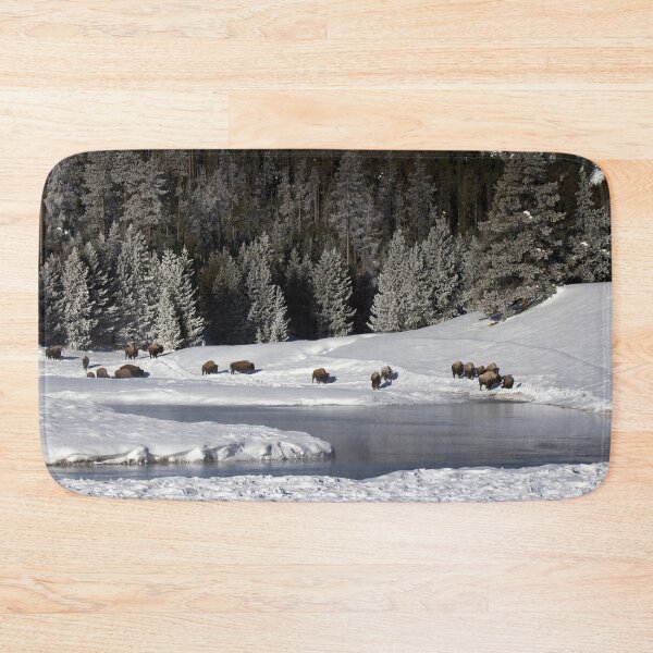 Item preview, Bison on the Madison River. Yellowstone designed and sold by Gilby-Designs.