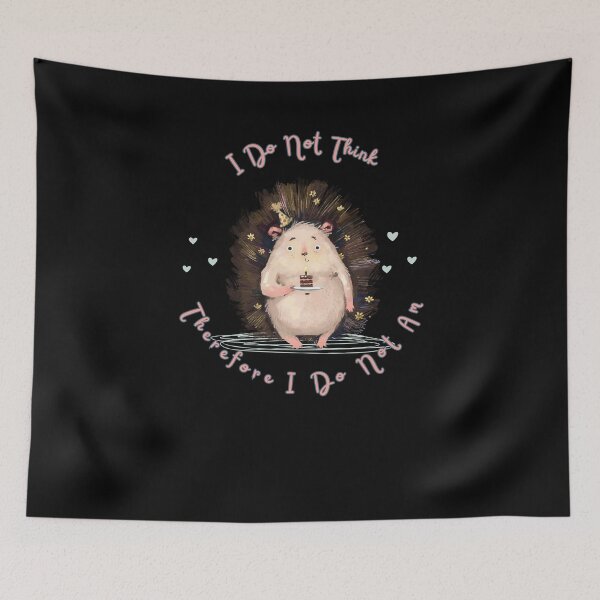 Item preview, I do not think therefore I do not am - hedgehog Birthday designed and sold by jijika119.