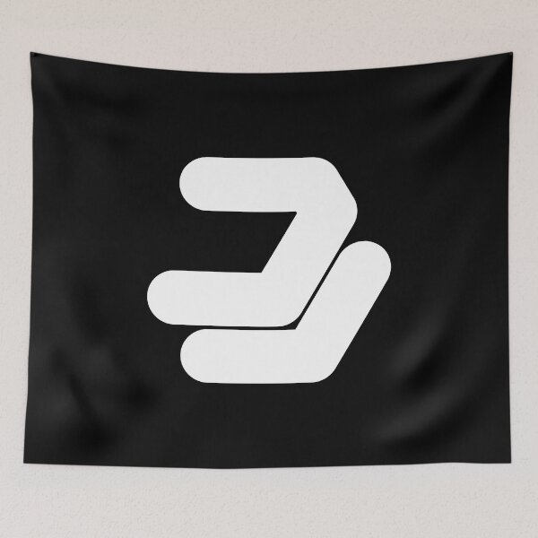 Item preview, Abstract hexagonal geometric: White Uppercase Letter J designed and sold by SnedLab.