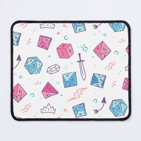 Item preview, D&D Dice Pattern Cute Pastel Colors designed and sold by sunburstrpg.
