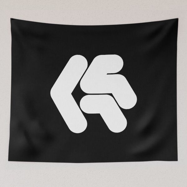 Item preview, Abstract hexagonal geometric: White Uppercase Letter K designed and sold by SnedLab.