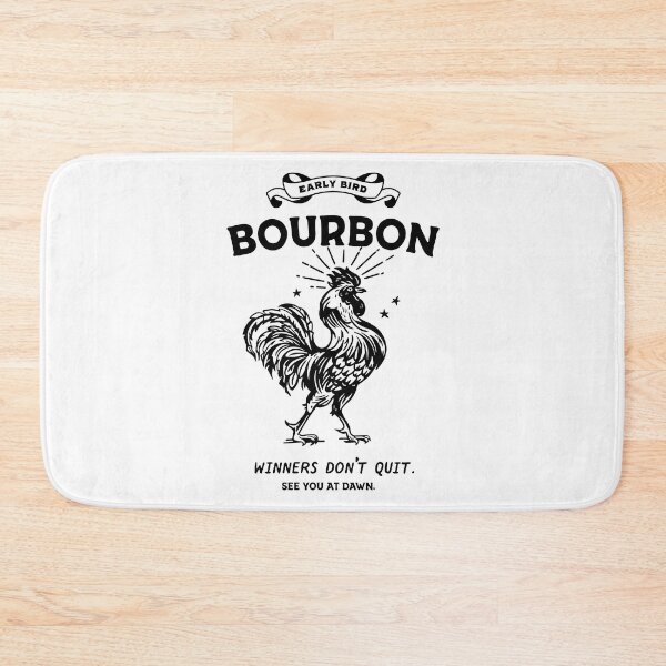 Item preview, Early Bird Bourbon: Winners Don't Quit. Funny Whiskey Drinking Rooster  designed and sold by The Whiskey Ginger Design Shop.